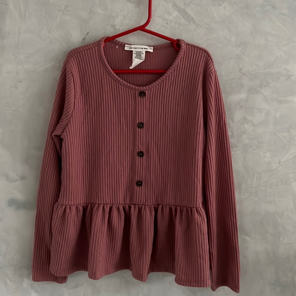 Caution to the Wind, Girls Long Sleeve Top, size 10 NWOT